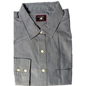 Women’s UNTUCKIT Blue Cotton Blouse Shirt The Valori Size 4 - Small